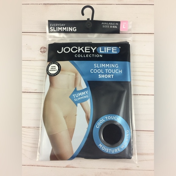 Jockey Life Collection Slimming Cool Touch Short in Black Size Large NEW - Picture 1 of 4